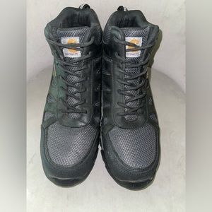 Carhartt Shoes Men 10 Oxford Lightweight Steel Toe Hiker Black Leather